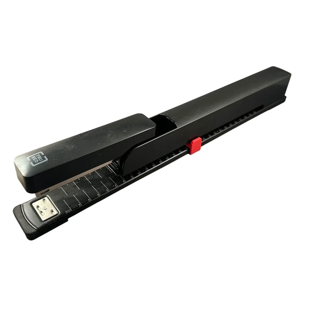 TRU RED Long Reach Stapler Black‎ 12 Inch Throat 20 Sheet Capacity TR58488